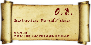Osztovics Mercédesz névjegykártya